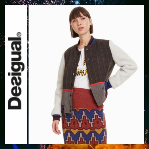 Desigual Foxy Varsity Jacket 🆕 - Picture 2 of 7